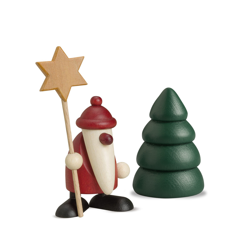 bk116098BBmJjphqZ6IhD Miniaturset 5 | Weihnachtsmann mit Stern und Baum