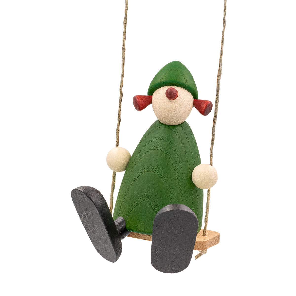 NEU: Gratulantin Frieda auf Schaukel, grün