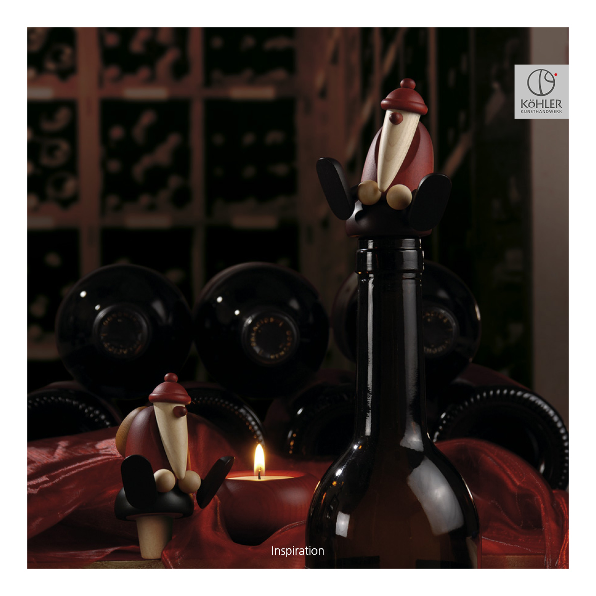 Santa Claus red wine bottle stopper