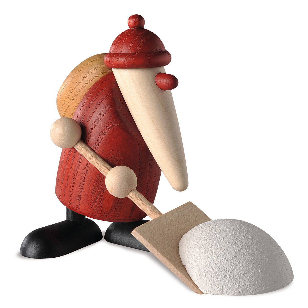  Santa Claus holding a snow shovel, small