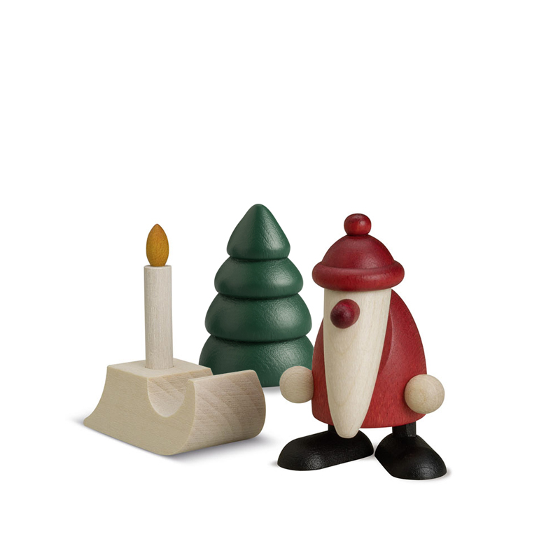 bk116200G47rz4P76xuv Miniaturset 2 | Weihnachtsmann mit Schlitten und Baum