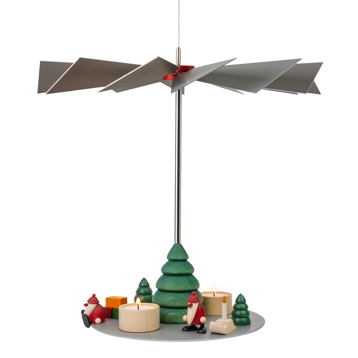 Hanging pyramid LUMA classic with miniature set 1+2 and tree in set
