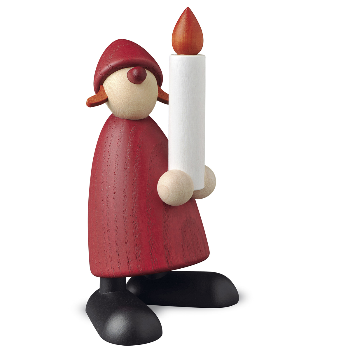 6434_lb Weihnachtsfrau mit Kerze, klein
