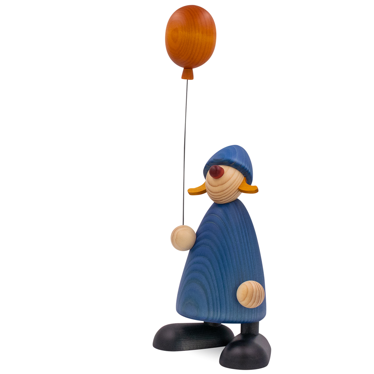 Gratulantin Lina mit gelbem Luftballon, groß, blau