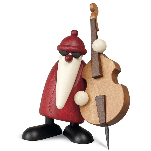 Weihnachtsmann am Kontrabass